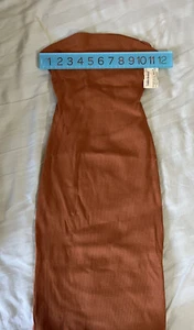 Sexy trägerloses Schnürkleid BodyCon Tube Back Mini Senf Kleid S - Bild 1 von 9