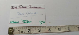 Thomas Scullion Collection - HAND SIGNED CLAIR OBERMAN COA STARTS AT £4.99 - Picture 1 of 2