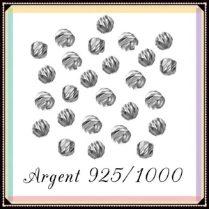 Perles facettées 3mm trou 1,4mm, en Argent 925/1000 .Réf: PLDIW3 - Foto 1 di 1