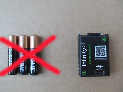 Infinity X1 3x AAA Size Lithium Li-ion USB-C rechargable battery 900mAh Headlamp - Image 1 of 4