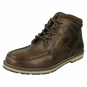 Red Tape Nore Hombre Cuero Marrón Botines con Cordones - Imagen 1 de 12