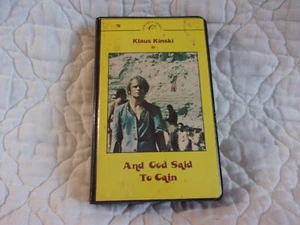 AND GOD SAID TO CAIN VHS UNICORN VIDEO CLAMSHELL KLAUS KINSKI HORROR WESTERN - Picture 1 of 9