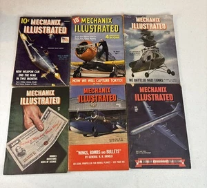 Vintage Lot of 6 Random Mechanix Illustrated Magazines From 1942 Until 1945 - Picture 1 of 18