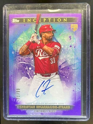 2024 Topps Inception Christian Encarnacion-Strand Rookie Auto RC Purple #71/99 - Image 1 of 2