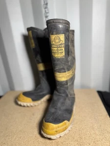 Vintage Servus Reflekshin Protekshin Steel Toe Firefighter Boots - 12 - Picture 1 of 5