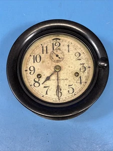 Reloj Seth Thomas Ships - Caja Baquelita con Llave No Funciona - Imagen 1 de 10