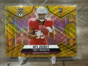 2024 Panini Mosaic Trey Benson NFL Debut #277 Gold Wave /17 - Picture 1 of 2