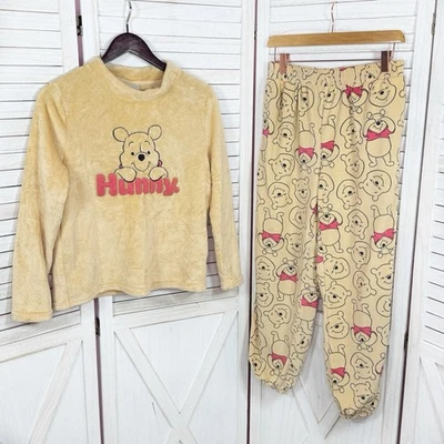Disney 100 Winnie The Pooh Pijama Conjunto Mujer XS Tostado Polar Salón Jogger Acogedor Foto 1 de 4