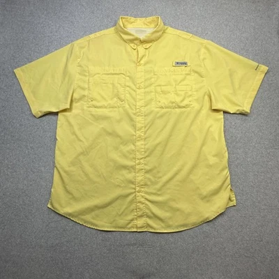 Camisa Columbia Tamiami II Para Hombre XXL Amarilla Manga Corta Pesca Ventilada Exterior Foto 1 de 4