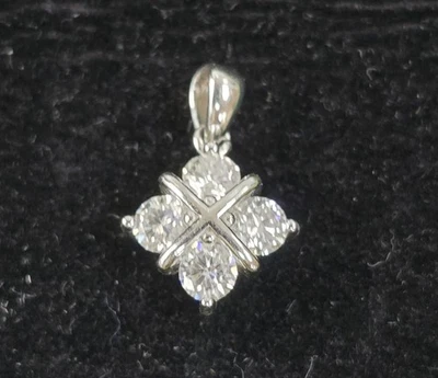 Colgante Pequeño Moderno Colgante Esterlina 925 Diseño X Foto 1 de 4