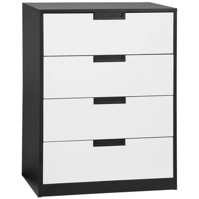 HOMCOM Chest of Drawers, 4 Drawer Storage Cabinet Unit Bedroom Living Room - Image 1 of 4