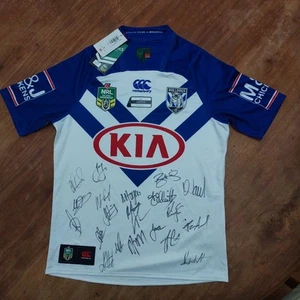 2018 Canterbury Bulldogs NRL Player Signed Jersey CCC Size M NEW with Tags - Picture 1 of 9