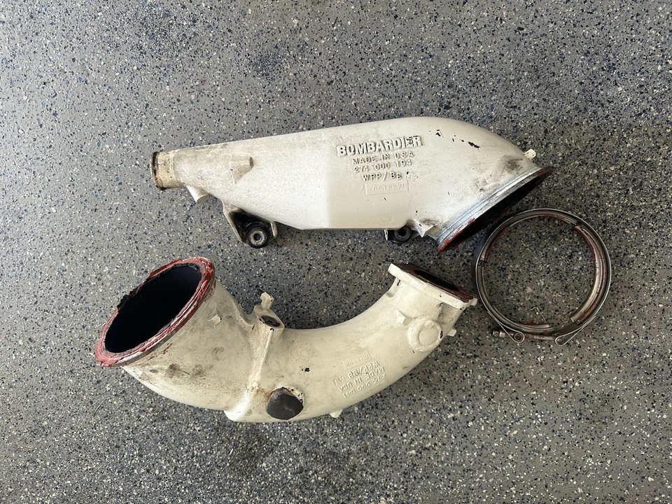 1996 Sea Doo Xp 787 Complete Oem Exhaust Pipe White GTX GSX SPX - Image 1 of 4
