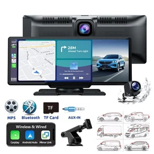 RC06 10,26" autoradio portatile fotocamera da cruscotto wireless Android Auto CarPlay - Foto 1 di 8