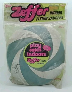 vintage Zeffer Division blue Indoor Flying Saucer spongey frisbee toy 1976 MIP! - Picture 1 of 4