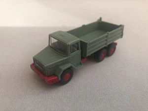 Wiking 673 Maßstab 1:87 Magirus Deutz 230 D 22 Kipper LKW graugrün & rot sehr guter Zustand - Bild 1 von 14