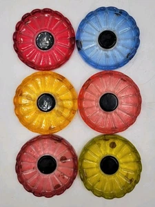 6er Set Lucite Untersetzer Blumen MCM Acryl Lesen - Bild 1 von 3