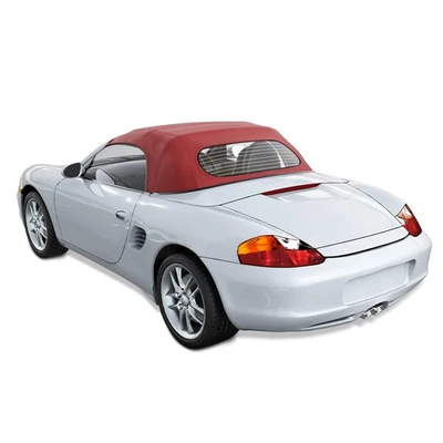 Burdeos convertible techo blando con ventana de vidrio para Porsche Boxster 2005-2011 2012 Foto 1 de 4