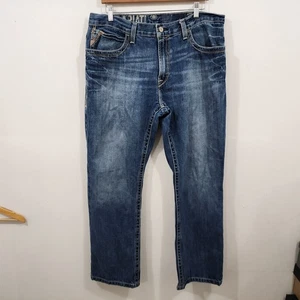 Pantalones de mezclilla Ariat M4 tiro bajo corte bota límite para hombre W36 L30 industrial occidental - Imagen 1 de 23