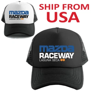 Mazda Raceway Laguna Seca Circuit Adjustable Trucker Hat Adult Size - Picture 1 of 6