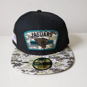 Cappello berretto Jacksonville Jaguars aderente mimetico nuova era 59Fifty NFL saluto al servizio - Foto 1 di 17