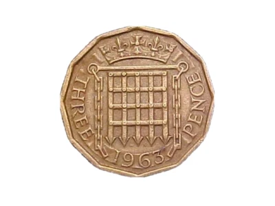 1963 Great Britain 3 Pence Elizabeth II KM# 900 -  Very Nice Circ! -c1644xux - Image 1 of 2