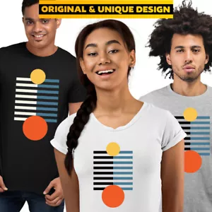 T-shirt stampa pop art forme felici design astratto manica corta girocollo divertente - Foto 1 di 28
