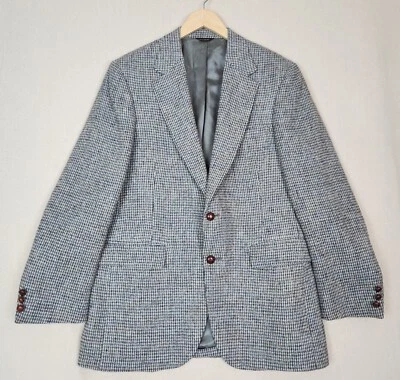 HARRIS TWEED /N. Thompson Mens V. WOOL 2 Button Ventd Check-Weave Sportcoat 38 R - Image 1 of 4