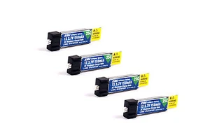 Pack of 4 150mah 1s 3.7v 25c Lipo Battery for E-Flite Hobbyzone Sport Cub S - Picture 1 of 4