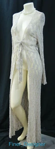 CAbi Cubierta de Natación Polvo Encaje Abierto Gris Elastizada Corbata Frontal Boho 891 Top Largo S NUEVO - Imagen 1 de 8