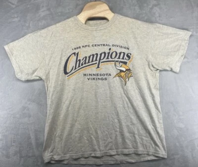 VTG Logo 7 Minnesota Vikings 1998 Central Division Champions T-shirt Men's XL - Image 1 of 4
