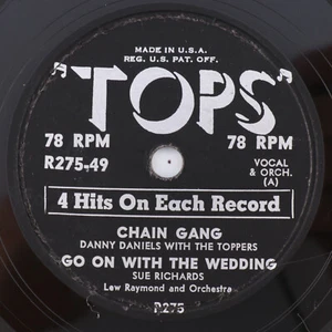 Danny Daniel - Chain Gang, Sue Richards - Go On With The Wedding 78rpm Record - Picture 1 of 18