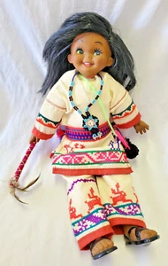 Vintage Volkskunst Huichol Puppe 12"" traditionelle handgefertigte mexikanische einheimische Puppe - Bild 1 von 2