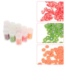 New Listing 12 Boxes Nail Fruit Slices Accessories 3d Art Charms Manual