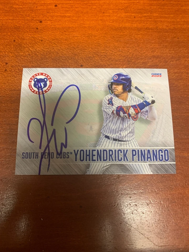 Yohendrick Pinango 2023 South Bend Cubs Team Set Card #24 signed autograph Auto - Image 1 of 1