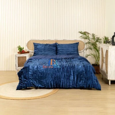 Conjunto de capa de edredom luxuosa de veludo 3 peças luxo boho roupa de cama UO capa de edredom - Imagem 1 de 4