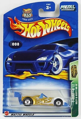 HOT WHEELS Riley & Scott MK III T-Hunt 8 of 12 Gold White 2002 Treasure Hunt - Image 1 of 4