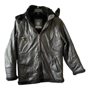 Teen  Sergio Vadducci Genuine Leather Piel Jacket with Hood - Size-18 - Picture 1 of 12