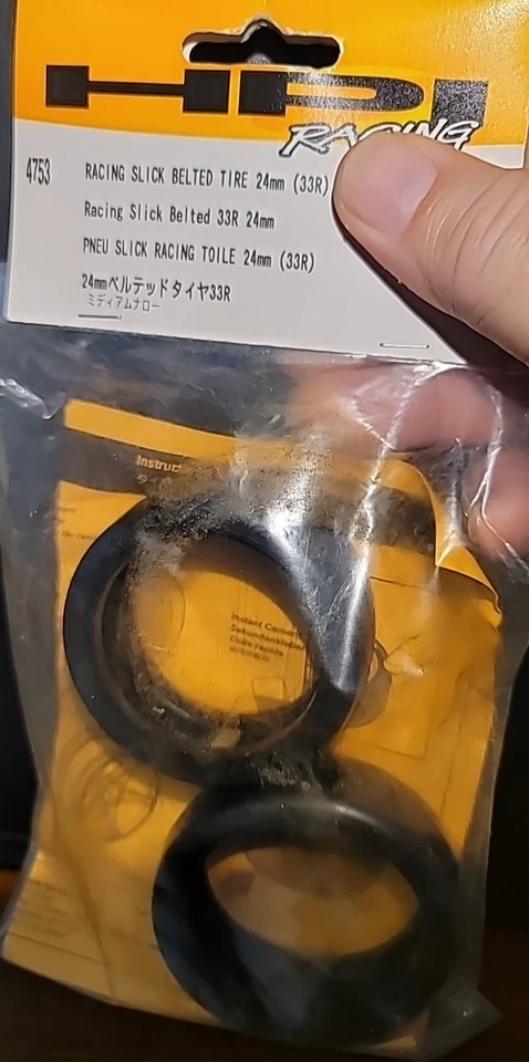 HPI RACING 4753 RACING SLICK BELTED TIRE 24MM (33R) - Image 1 of 1