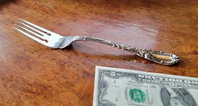 1902 REED & BARTON Plata de Ley-LA PARISIENNE-Lg Tenedor de Peces-7 1/4"-Art Nouveau Foto 1 de 4