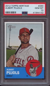 2012 Topps Heritage 290 Albert Pujols PSA 10 Gem Mint - Picture 1 of 3