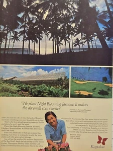 Anuncio impreso vintage Kapalua Maui Land Company Sam Choo Night Bloming Jasmine 1977 - Imagen 1 de 4
