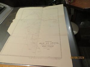 SKETCH MAP OF INDIA 1854, ILLUSTRADING THE LINES OF  ELECTRIC TELEGRAPH # 243