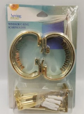 Spring Maid Windsor C-Ring Swagholder Scarf holder Curtain Drape Tieback Holder - Image 1 of 2