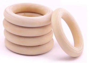 Holzringe in Buche natur Ø 30-34-44-56-64-67-70mm basteln Schnullerkette DIY  - Bild 1 von 8