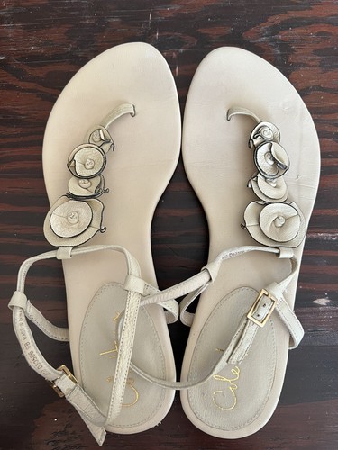 NIKE Sandali bassi Cole Haan suola comoda donna slingback beige panna cinturino taglia 9B