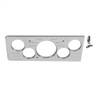 Speedway 5 Gauge Dash Panel, Polished, fits 1940 Chevy Car - Picture 1 of 5
