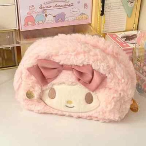 Kawaii Plush Pencil Bag Girls Cute Pencil Case Large Capacity Student Learning - Picture 1 of 7
