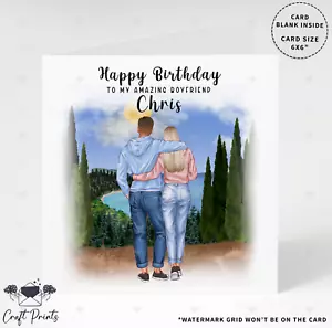 Handmade Couple Birthday Card For Boyfriend Husband Wife Fiancé Fiancée - Picture 1 of 5