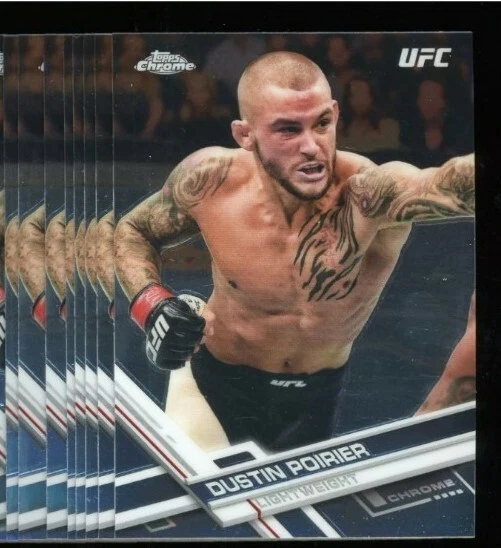 2017 Topps Chrome UFC Dustin Poirier 1st Year Chrome Debut #8 Lot Of 5X Cards - Image 1 of 1